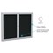 Ghent Enclosed Letter Board, 2 Door, Vinyl, Indoor/Outdoor, 4 ft H x 5 ft W, Black PA24860BX-BK - alternate 2